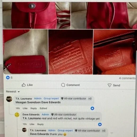 SALE! Authentic Coach Leather Turnlock Daypack Backpack Bag Nickel Hardware - Picture 3 of 15